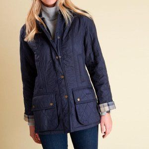 Barbour Navy Beadnell Polarquilt Jacket - Size4/XS